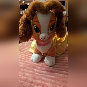 Build-A-Bear Disney Palace Pets "Teacup" Belle’s Puppy + Belle Dress